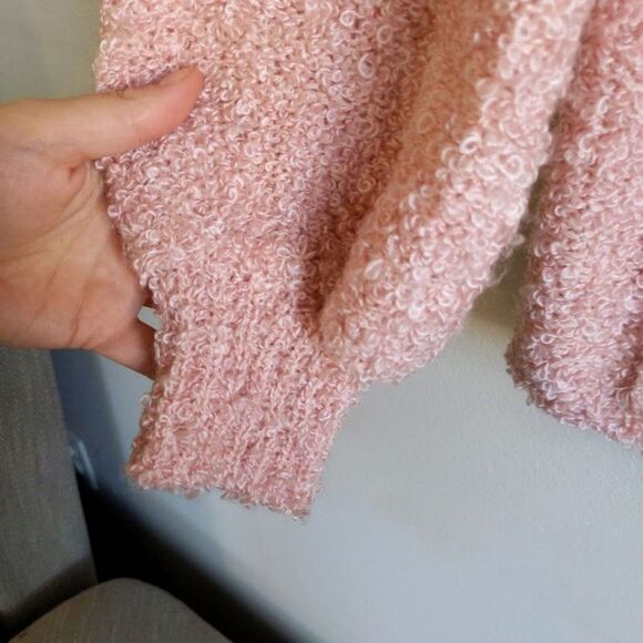 Vintage 1980s Adele Joyce Wool Knit Sweater Cardigan Cozy Fuzzy Medium - Picture 7 of 9